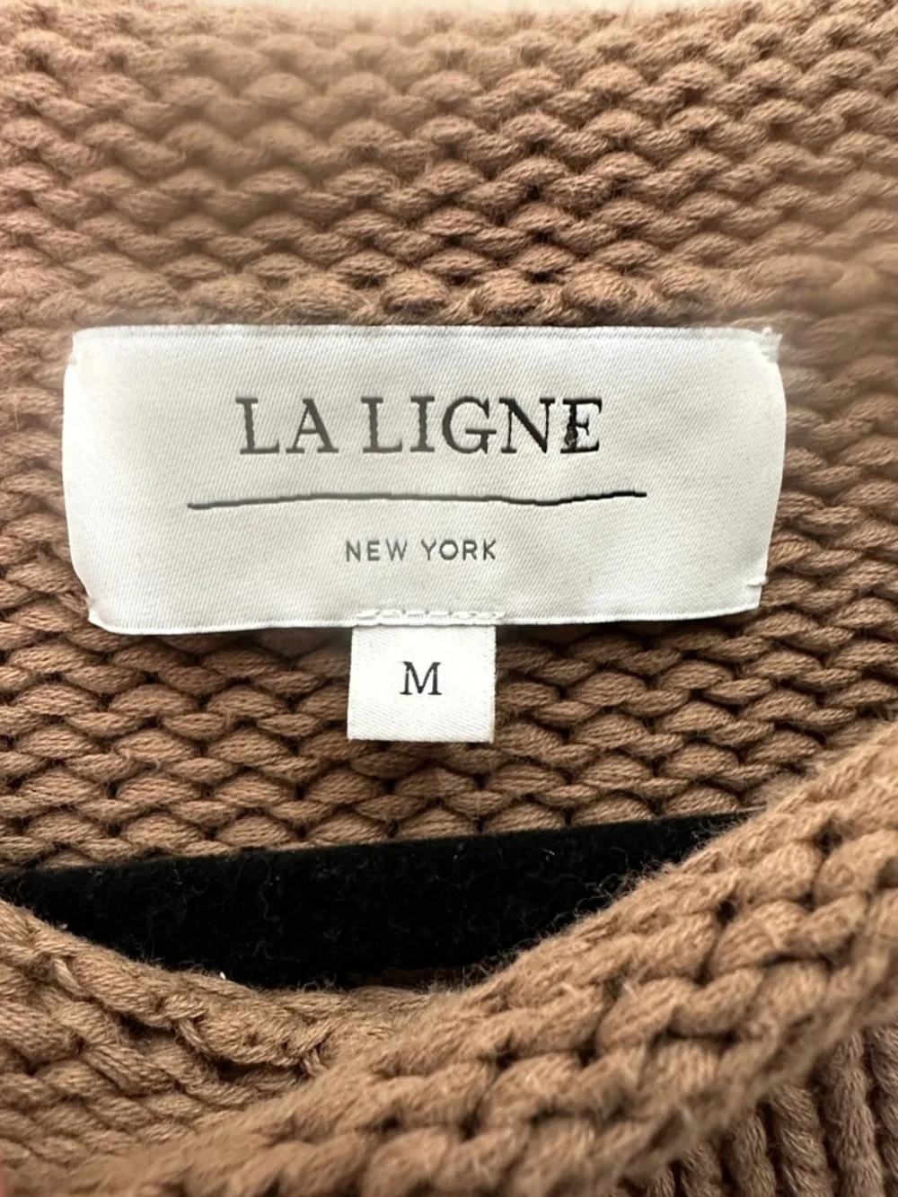La Ligne Brown & White Striped Crewneck Sweater - Picture 5 of 7